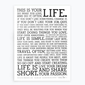 "This is Your Life" - Holstee Manifesto Poster