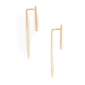 Long Bar Earrings - Silver