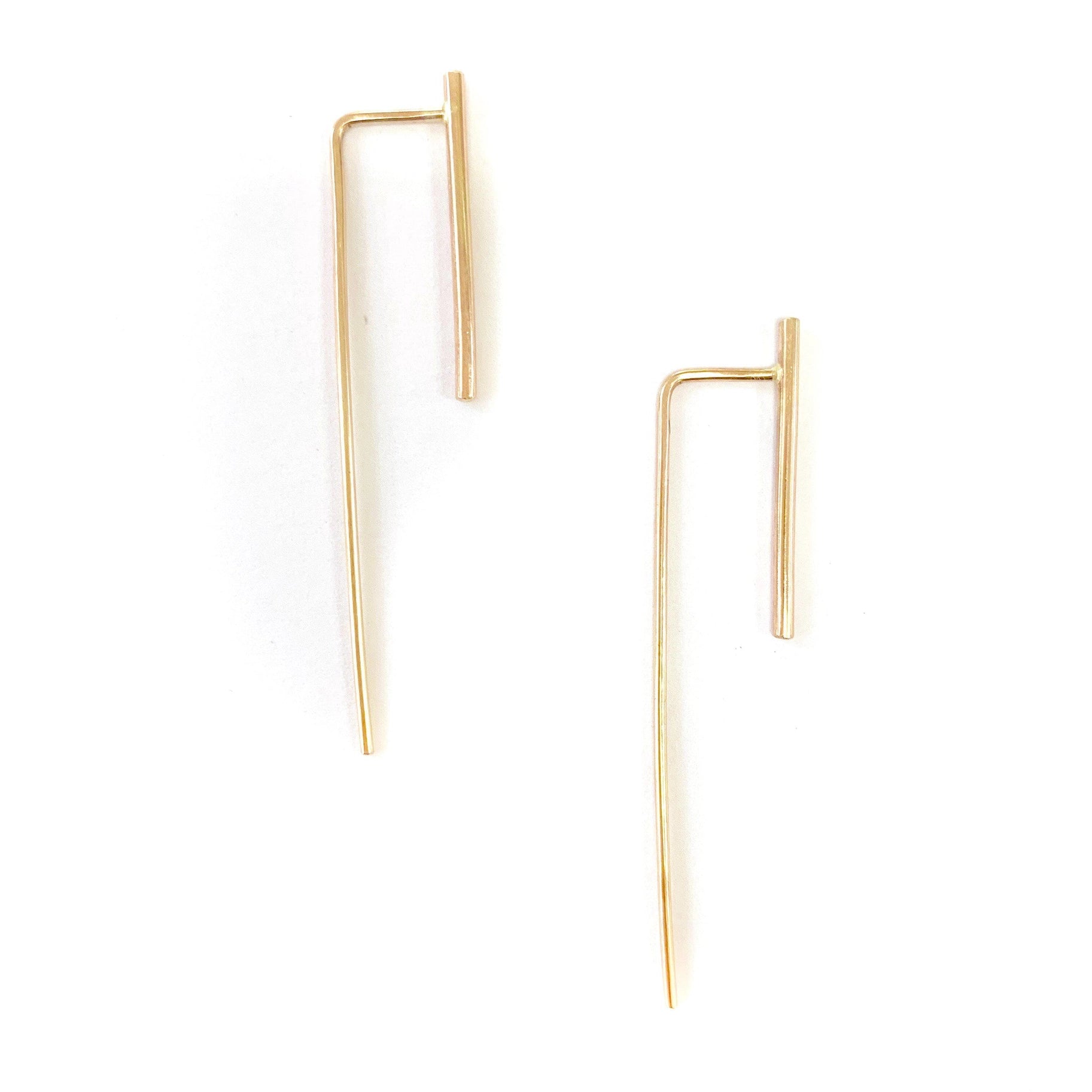 Long Bar Earrings - Gold