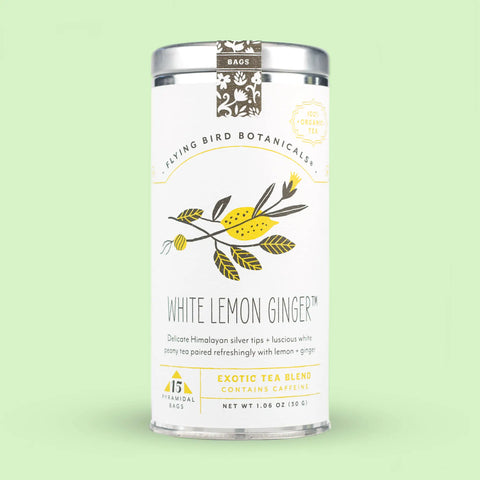 White Lemon Ginger - 15 Tea Bag Tin