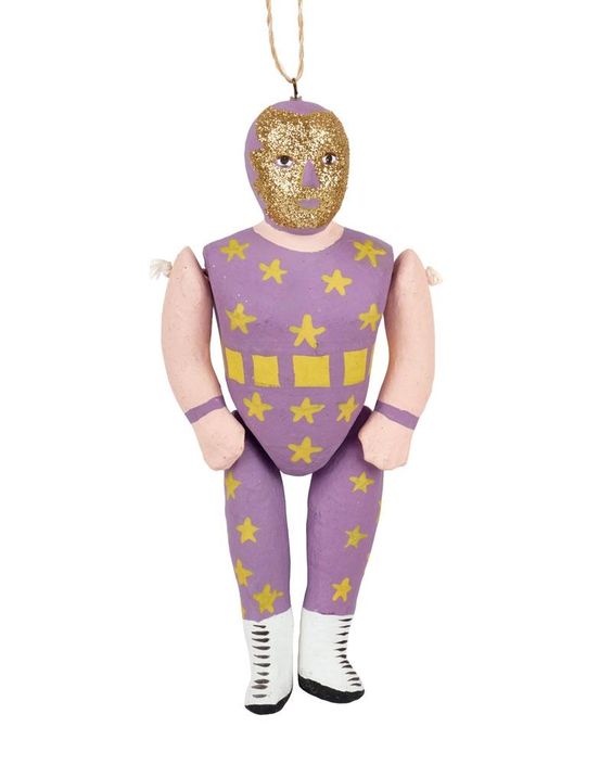 Lucha Libre Ornament - Purple
