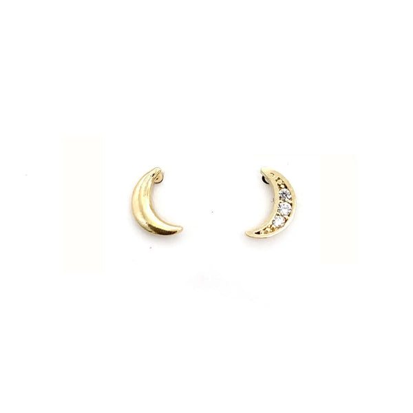 Luna Stud Earrings - Silver