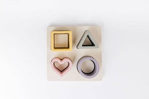 Shape Puzzle Teether - Mauve