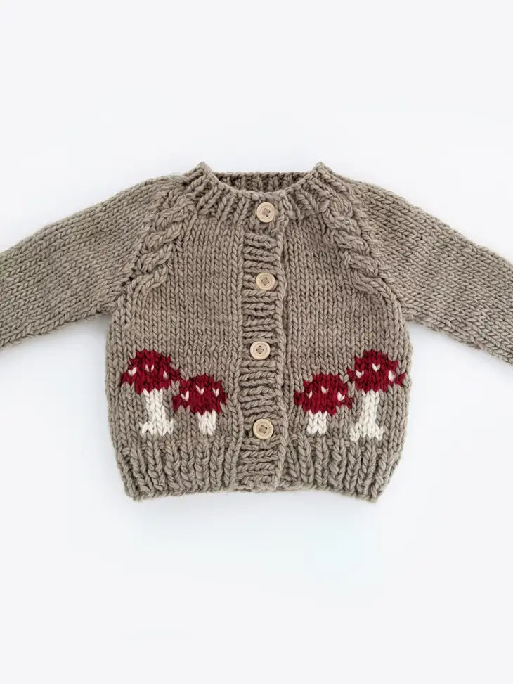 Mushroom Cardigan Sweater