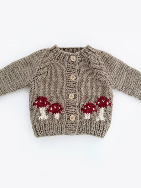 Mushroom Cardigan Sweater