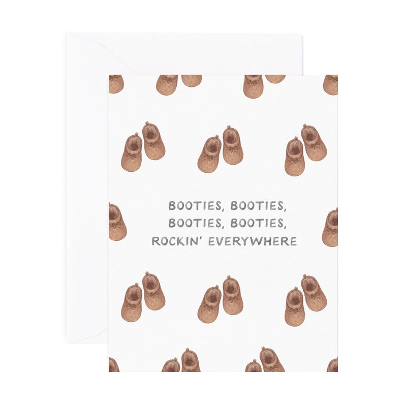 Miss New Booties - Baby Card