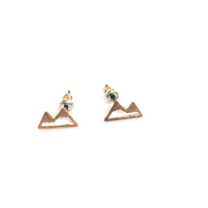 Mountain Stud Earrings - Silver