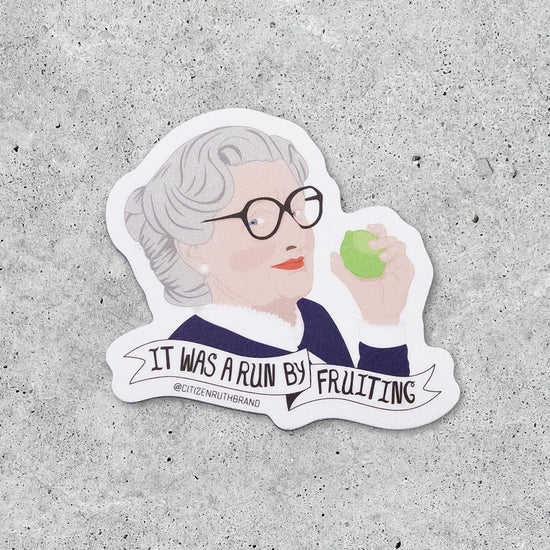 Mrs. Doubtfire Run by Fruiting - Sticker