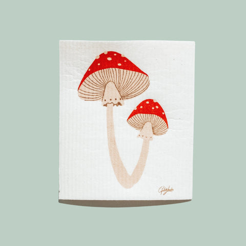 Mushrooms - Swedish Dishcloth