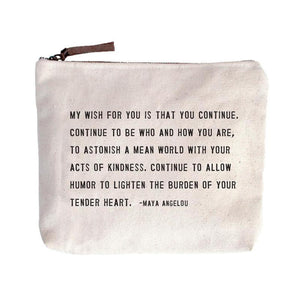 My Wish For You - Canvas Zipper Bag
