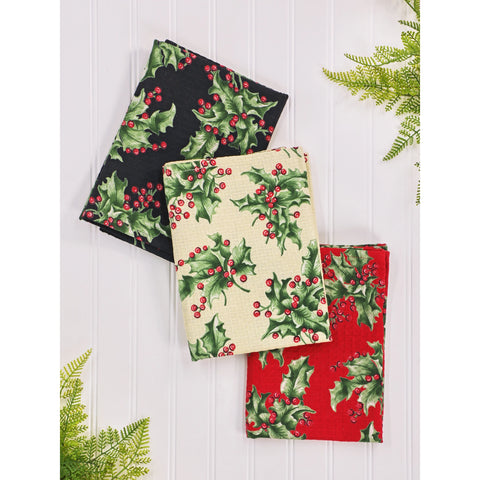 Holly Patchwork Tea Towel Bundle One Size - Multi