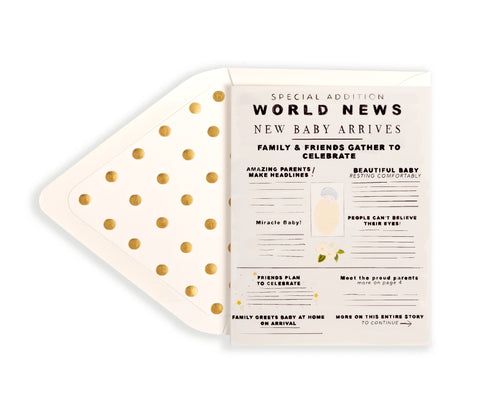 World News - New Baby Card