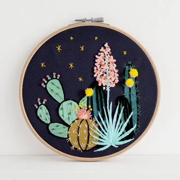 Night Cactus - Premium Embroidery Kit