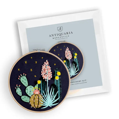 Night Cactus - Premium Embroidery Kit