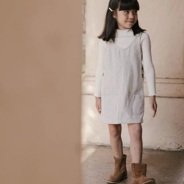 Overall Dress - Railroad Stripe