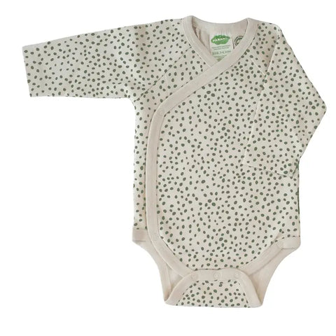 Kimono Onesie - Olive Pebble