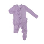Orchid Bloom Ruffle - 2 Way Zipper Footie