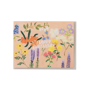 Pink Floral - Birthday Card