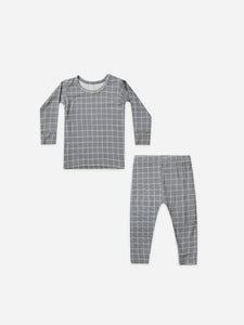 Bamboo Pajama Set - Grid
