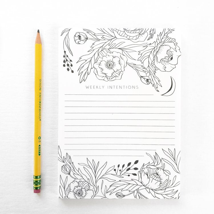 Poppy Intentions - Notepad