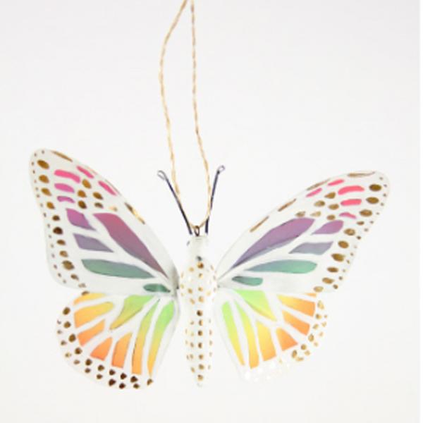 Rainbow Butterfly Ornament