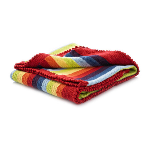 Rainbow Crochet Edge Blanket