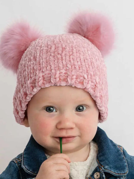 Rosy Chenille Beanie Hat
