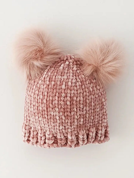 Rosy Chenille Beanie Hat