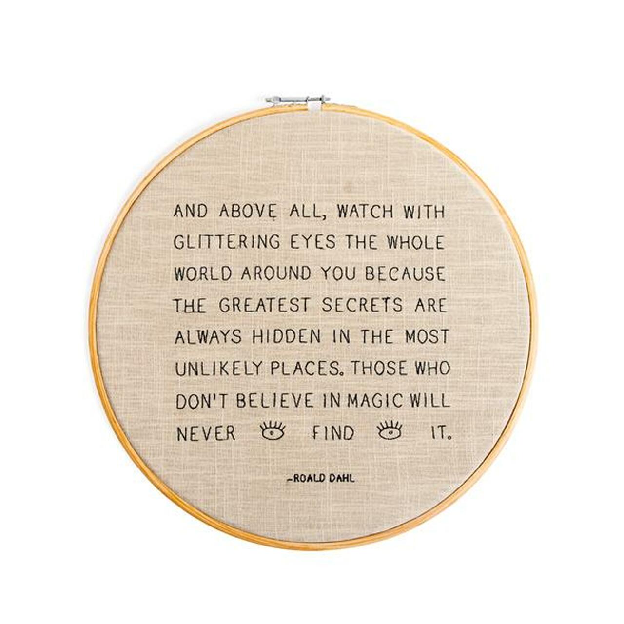 And Above All - Embroidery Hoop