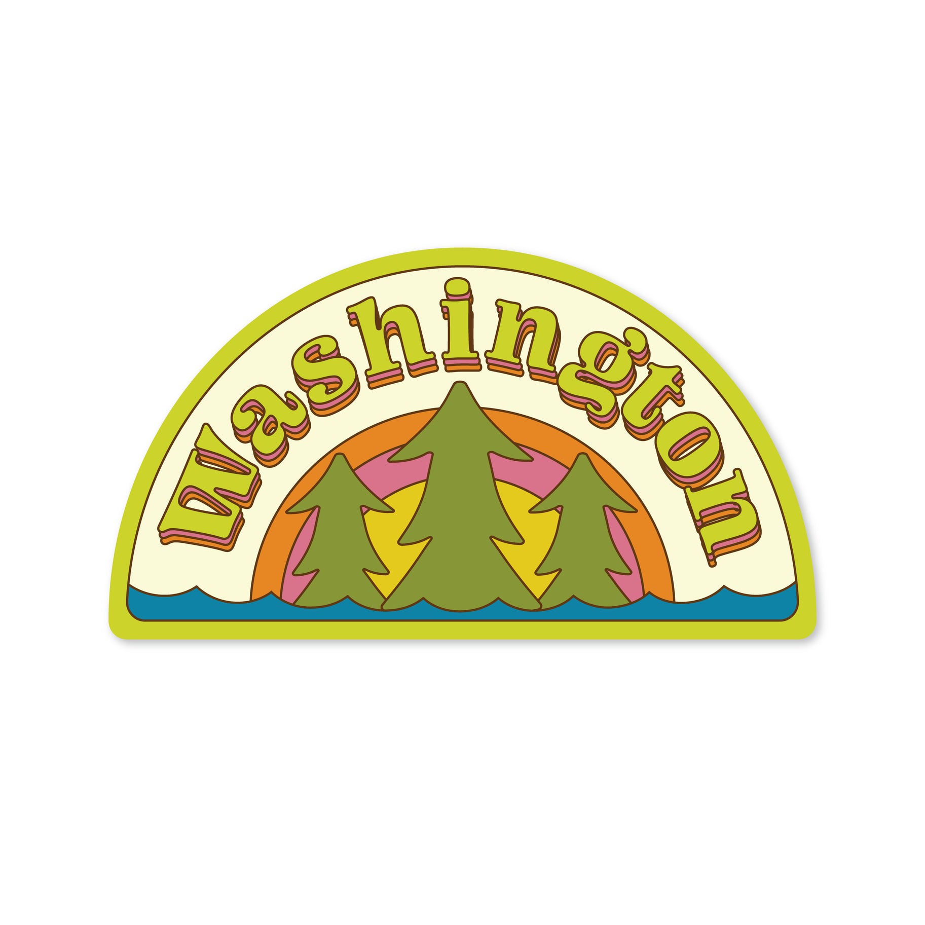 Retro Washington - Sticker