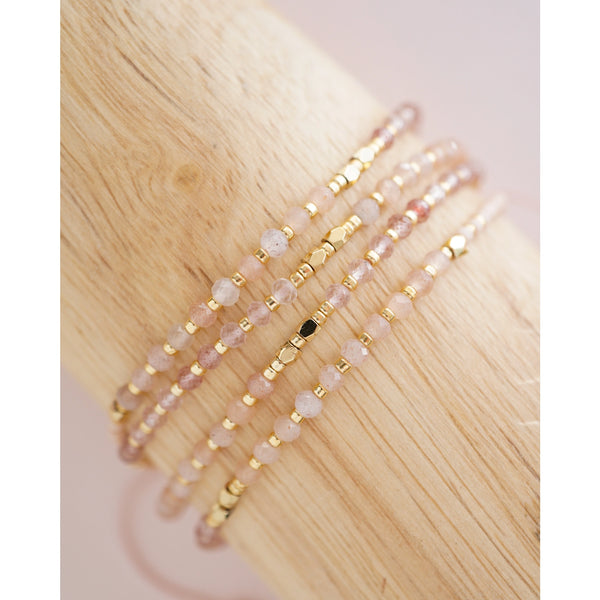 Rose Quartz - Healing Gemstone Stacking Bracelet