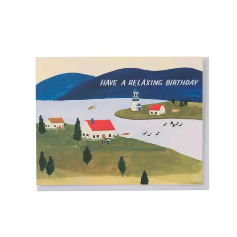 Seaside Town - Birthday Card