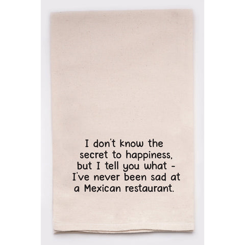 Secret To Happiness Tea Towel