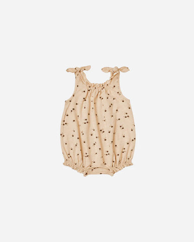 Shoulder Tie Bubble Onesie - Shell Ditsy