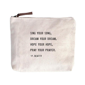 Sing Your Song - Canvas Zipper Bag