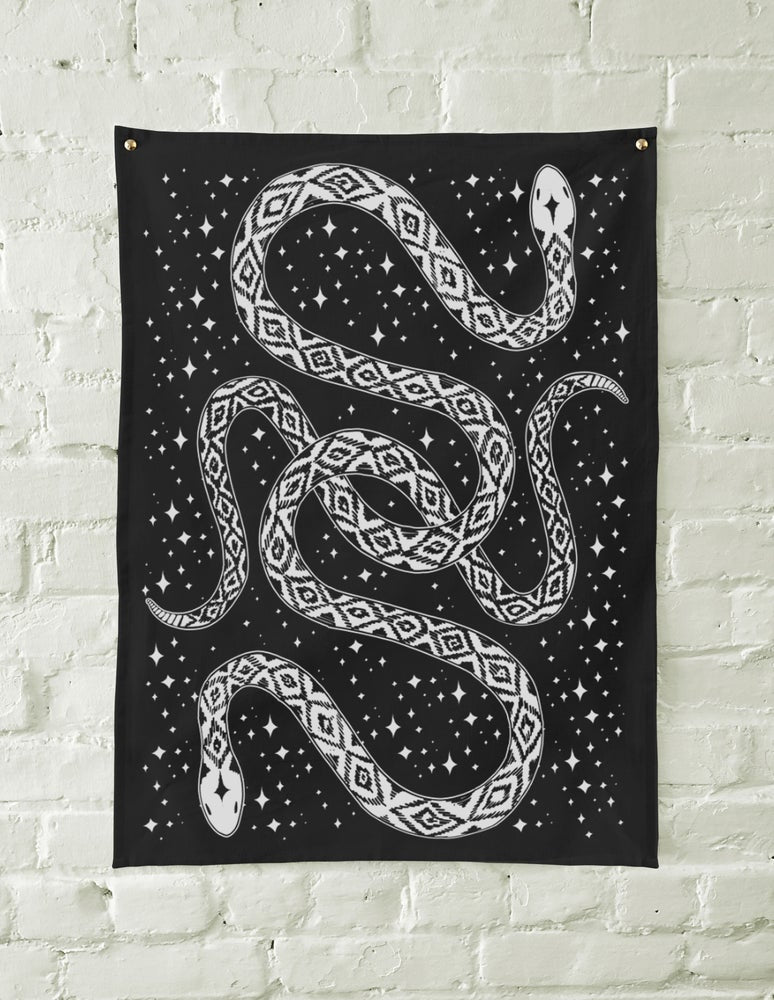 Snakes Tea Towel - Black
