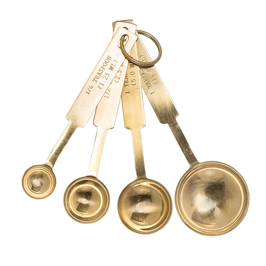 Stainless Steel Measuring Spoons - Gold Finish