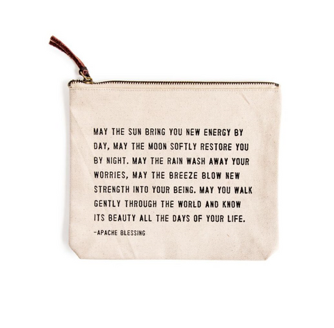 Apache Blessing - Canvas Zipper Bag