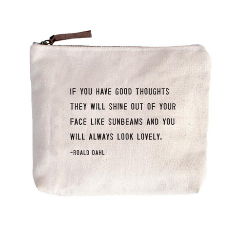 Always Look Lovely - Canvas Zipper Bag