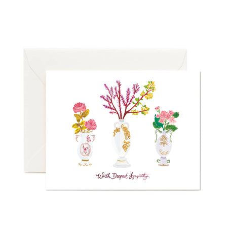 Sympathy Vases - Sympathy Card