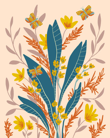 Teal Plant - Art Print