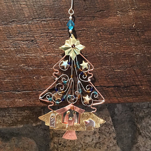 Tree Nativity Ornament