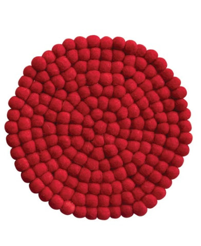 Wool Felt Trivet - Red