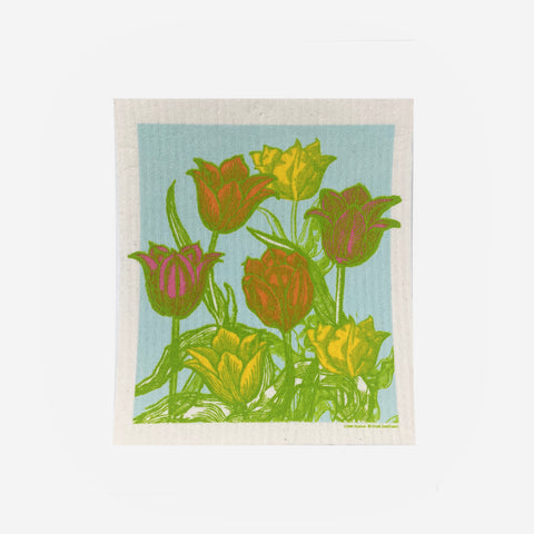 Tulip Garden - Swedish Dishcloth
