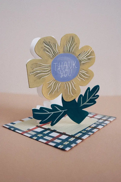 Die Cut Thank You Flower - Thank You Card