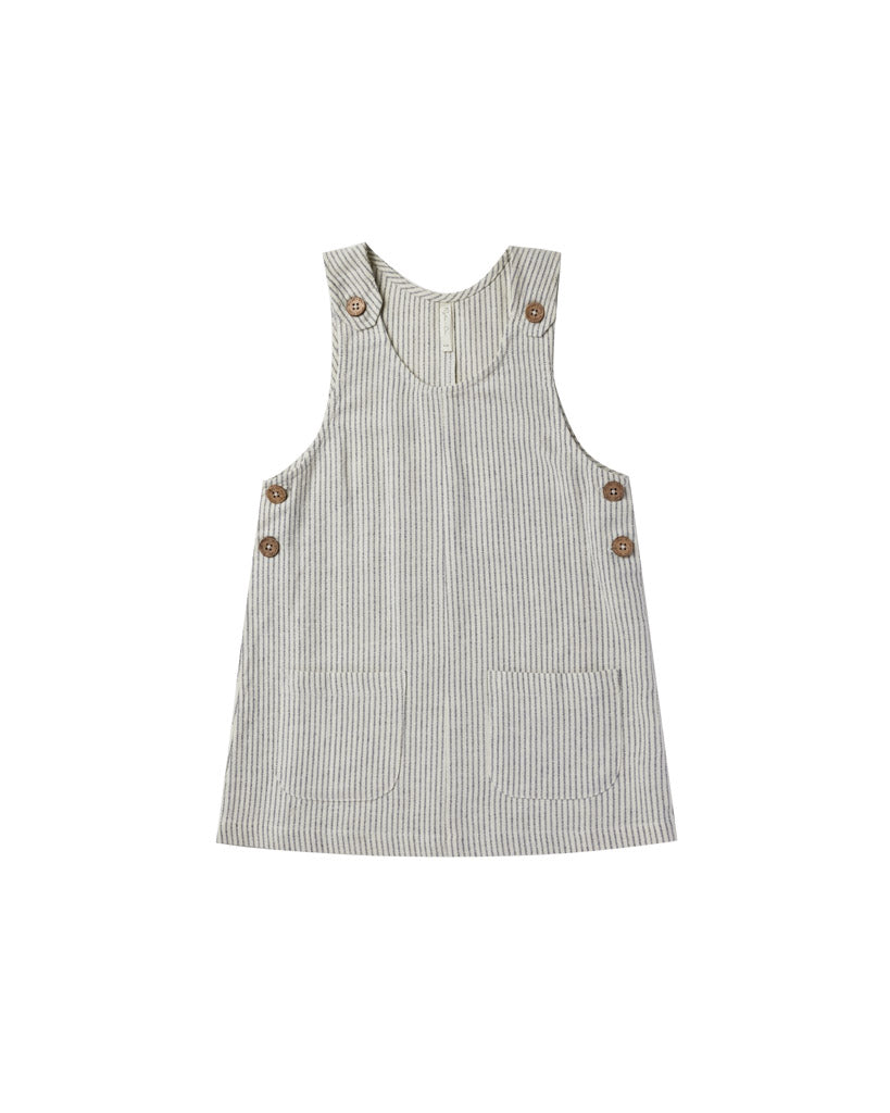 Overall Dress - Railroad Stripe