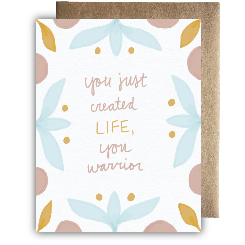 Warrior Momma - Baby Card