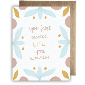 Warrior Momma - Baby Card