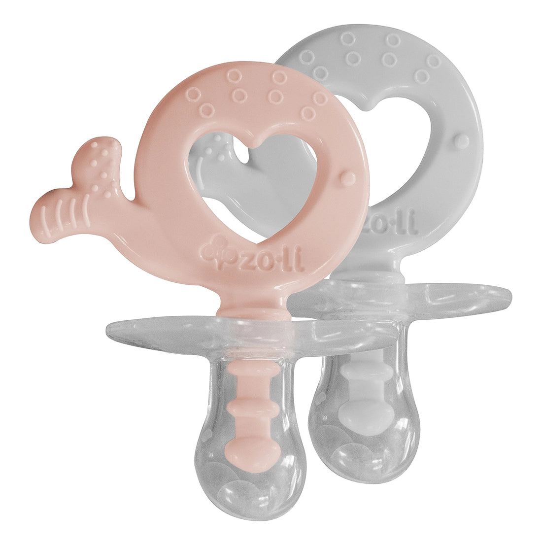 Whale - Blush & Ash, Pacifier + Teether Combo
