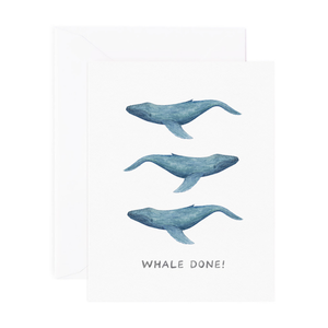 Whale Done - Congratulations Card